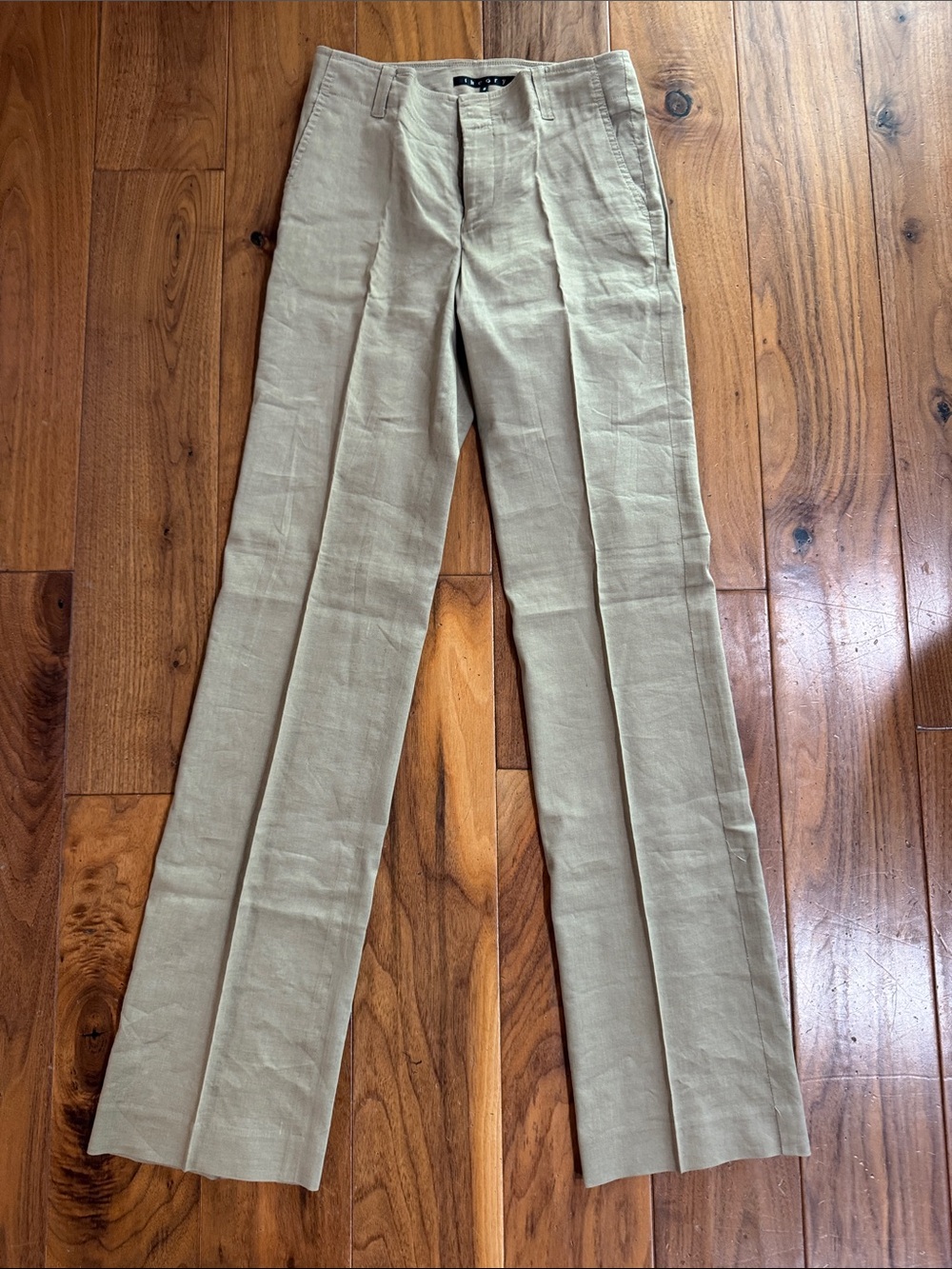 Theory Men's Khaki Straight-Leg Chinos in Light Tan